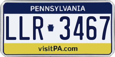 PA license plate LLR3467