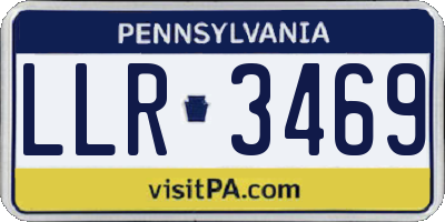 PA license plate LLR3469