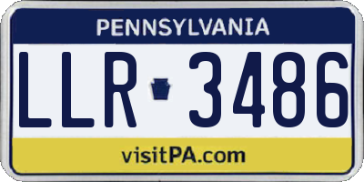 PA license plate LLR3486