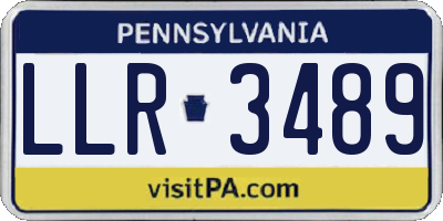 PA license plate LLR3489