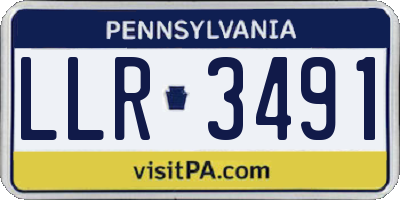 PA license plate LLR3491