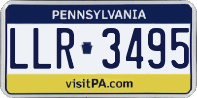 PA license plate LLR3495