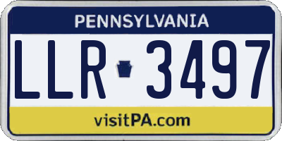 PA license plate LLR3497