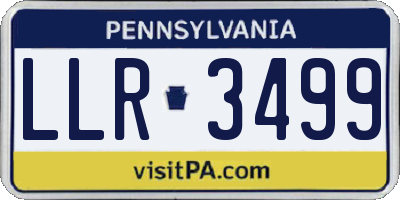 PA license plate LLR3499