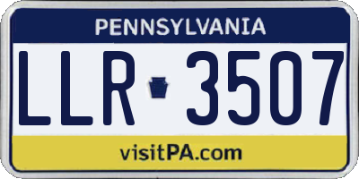 PA license plate LLR3507