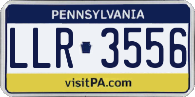 PA license plate LLR3556