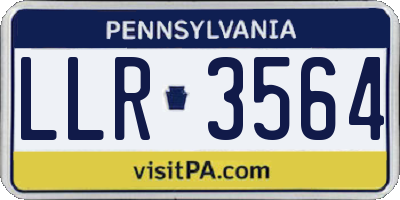 PA license plate LLR3564