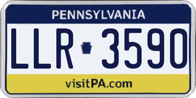 PA license plate LLR3590