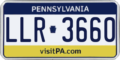 PA license plate LLR3660