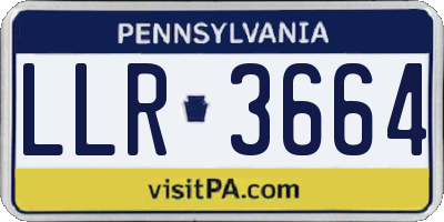 PA license plate LLR3664