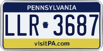 PA license plate LLR3687