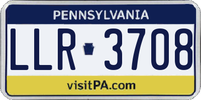 PA license plate LLR3708