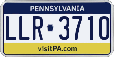 PA license plate LLR3710