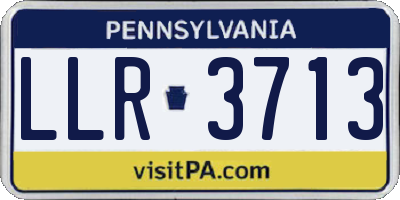 PA license plate LLR3713