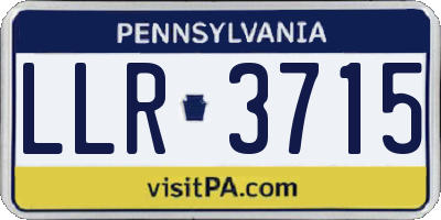 PA license plate LLR3715