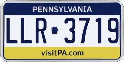 PA license plate LLR3719