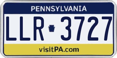 PA license plate LLR3727