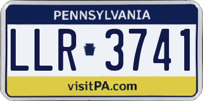 PA license plate LLR3741