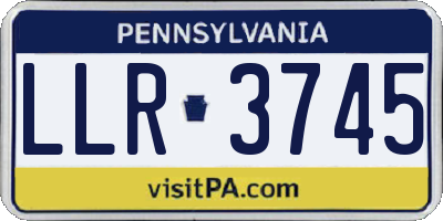 PA license plate LLR3745