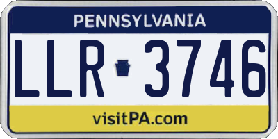PA license plate LLR3746