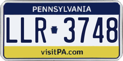 PA license plate LLR3748