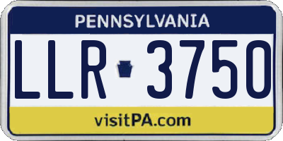 PA license plate LLR3750