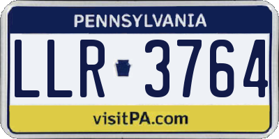 PA license plate LLR3764