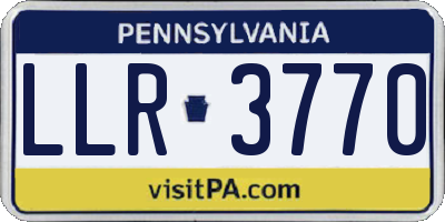 PA license plate LLR3770