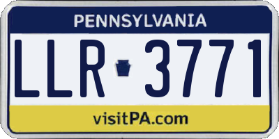 PA license plate LLR3771