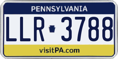 PA license plate LLR3788