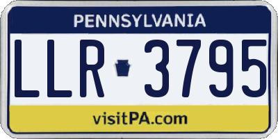 PA license plate LLR3795