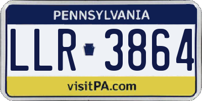 PA license plate LLR3864