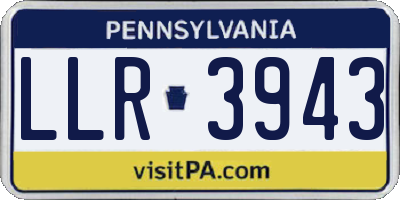 PA license plate LLR3943