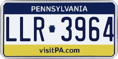 PA license plate LLR3964