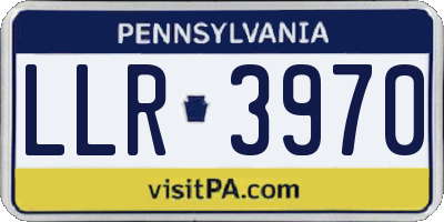 PA license plate LLR3970