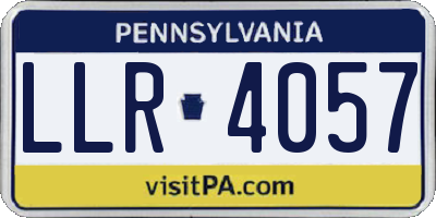 PA license plate LLR4057