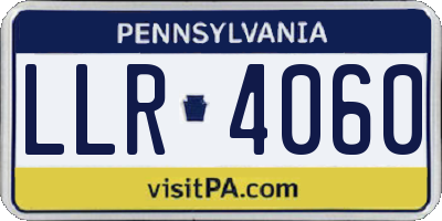 PA license plate LLR4060