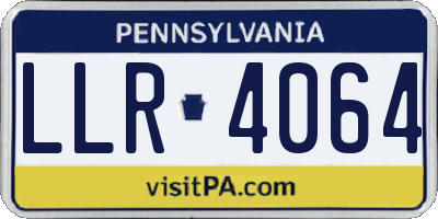 PA license plate LLR4064