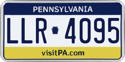 PA license plate LLR4095