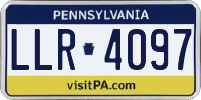 PA license plate LLR4097