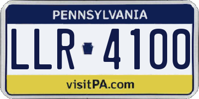 PA license plate LLR4100