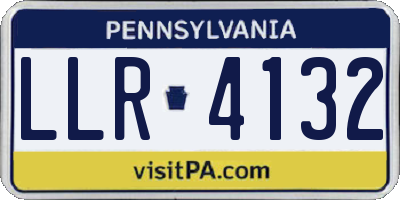 PA license plate LLR4132