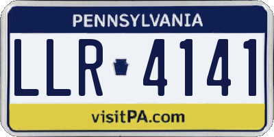 PA license plate LLR4141