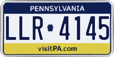 PA license plate LLR4145