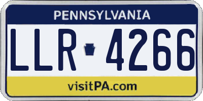 PA license plate LLR4266