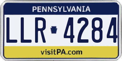 PA license plate LLR4284