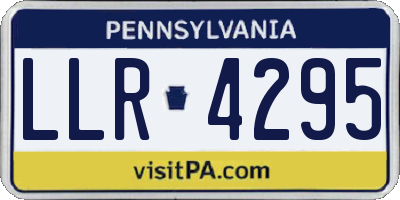 PA license plate LLR4295