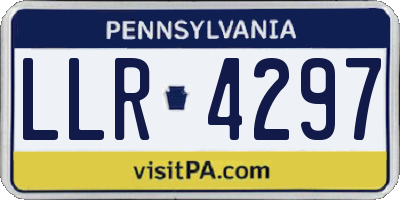 PA license plate LLR4297