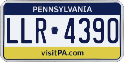 PA license plate LLR4390