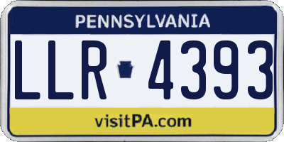 PA license plate LLR4393